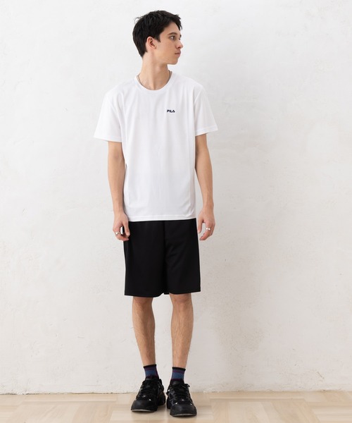 FILA(フィラ)の「FILA フィラ ブランド ロゴ 刺繍 ワンポイント グラデーション プリント 吸汗速乾 クルーネック 半袖 Tシャツ(Tシャツ/カットソー・メンズ・ネイビー/ブラック/ホワイト・LL/M/L)」の5枚目の写真
