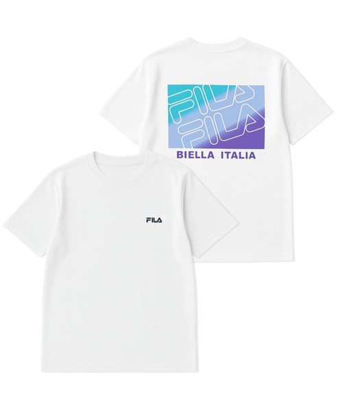 FILA(フィラ)の「FILA フィラ ブランド ロゴ 刺繍 ワンポイント グラデーション プリント 吸汗速乾 クルーネック 半袖 Tシャツ(Tシャツ/カットソー・メンズ・ネイビー/ブラック/ホワイト・LL/M/L)」の22枚目の写真