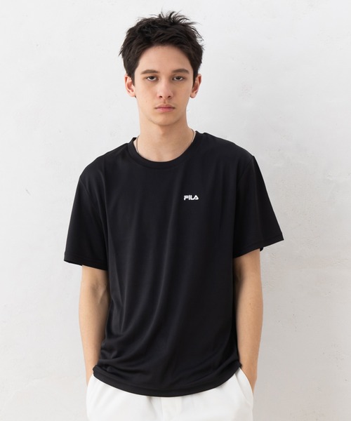 FILA(フィラ)の「FILA フィラ ブランド ロゴ 刺繍 ワンポイント グラデーション プリント 吸汗速乾 クルーネック 半袖 Tシャツ(Tシャツ/カットソー・メンズ・ネイビー/ブラック/ホワイト・LL/M/L)」の20枚目の写真
