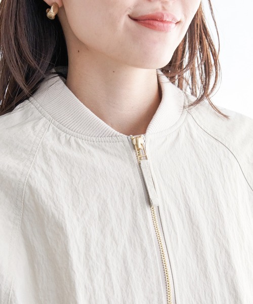 ikka(イッカ)の「ミドル丈リブブルゾン(ブルゾン・レディース・チャコールグレー/オフホワイト・M/L/S)」の14枚目の写真