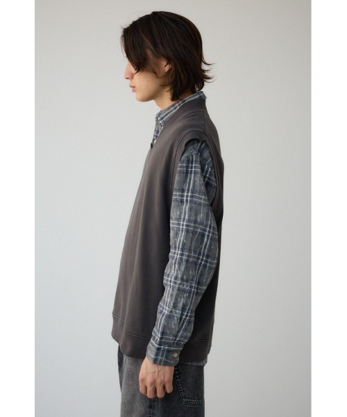 AZUL by moussy(アズールバイマウジー)の「ABEL&CO USA ヴィンテージダメージベスト(ベスト・メンズ・ライトベージュ/ライトブラック/ライトブルー・FREE)」の16枚目の写真