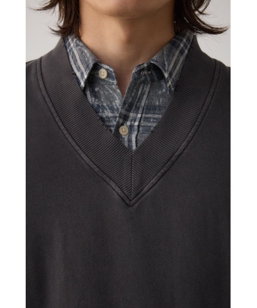 AZUL by moussy(アズールバイマウジー)の「ABEL&CO USA ヴィンテージダメージベスト(ベスト・メンズ・ライトベージュ/ライトブラック/ライトブルー・FREE)」の18枚目の写真
