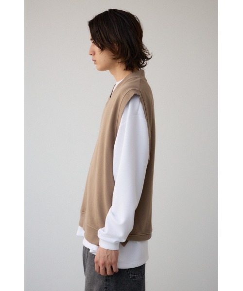 AZUL by moussy(アズールバイマウジー)の「ABEL&CO USA ヴィンテージダメージベスト(ベスト・メンズ・ライトベージュ/ライトブラック/ライトブルー・FREE)」の6枚目の写真