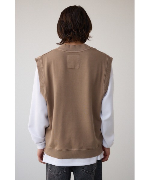 AZUL by moussy(アズールバイマウジー)の「ABEL&CO USA ヴィンテージダメージベスト(ベスト・メンズ・ライトベージュ/ライトブラック/ライトブルー・FREE)」の7枚目の写真