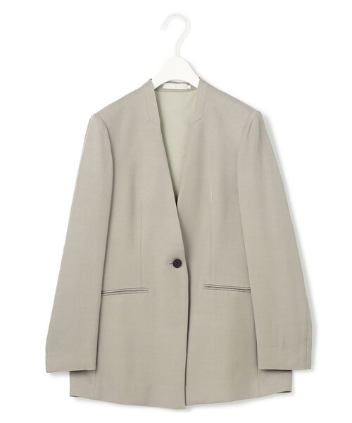 023 新品 ICB 今季 新作 Vi/Ly/Liツイル ノーカラージャケット6 ICB - 023 新品 ICB 今季 新作 Vi/Ly/Liツイル ノーカラー