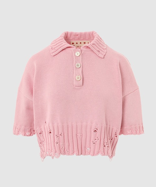 MARNI - MARNI / マルニ | 2017SS | コットンリブ切替ニット カットソー | 38 | グレー | レディース MARNI - MARNI / マルニ | 2017SS | コットンリブ切替ニット
