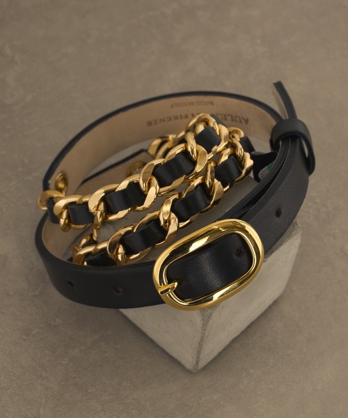 AULENTTI（オウレンティ）の「【AULENTTI】チェーンデザインベルト TI-05-20-TI（ベルト・レディース・ブラウン/ブラック・S/XS/M）」の8枚目の写真