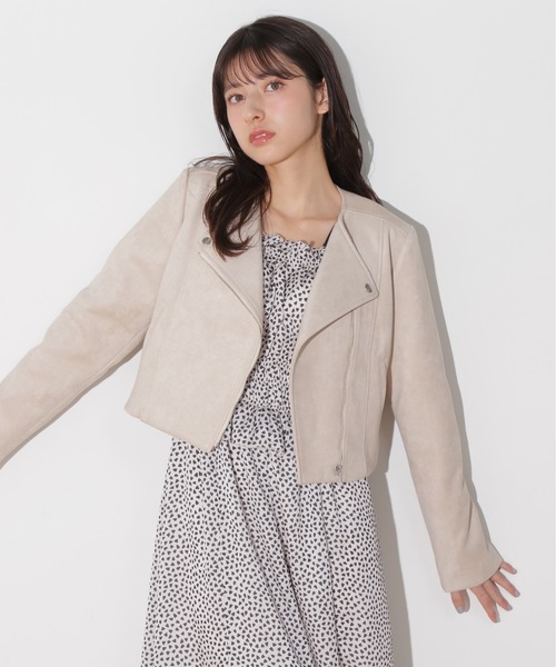 セール】ノーカラーライダース（ライダースジャケット）｜JILL by JILL