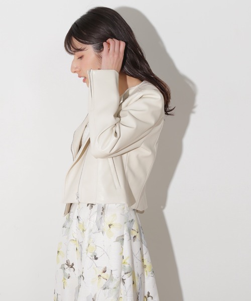 JILL by JILL STUART（ジルバイジルスチュアート）の「ノーカラーライダース（ライダースジャケット・レディース・ホワイト系その他/ベージュ系その他/グレー系その他・S/M）」の15枚目の写真