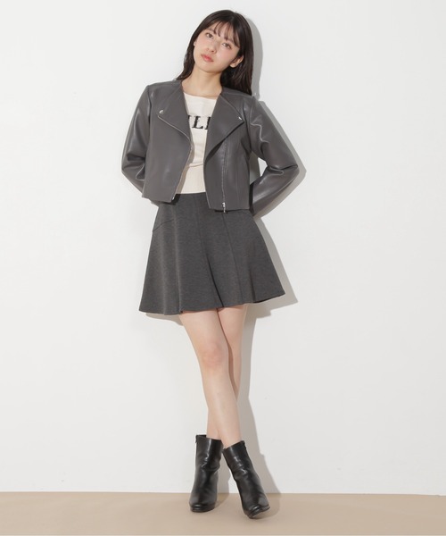 JILL by JILL STUART（ジルバイジルスチュアート）の「ノーカラーライダース（ライダースジャケット・レディース・ホワイト系その他/ベージュ系その他/グレー系その他・S/M）」の8枚目の写真