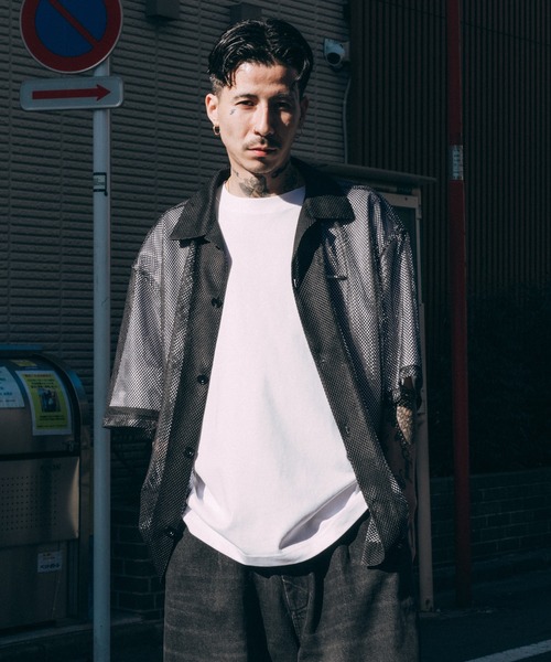Subciety（サブサエティ）の「Hexagonal mesh shirt（シャツ/ブラウス・メンズ・ブラック/ブルー/ホワイト・MEDIUM/SMALL/X-LARGE/LARGE）」の15枚目の写真