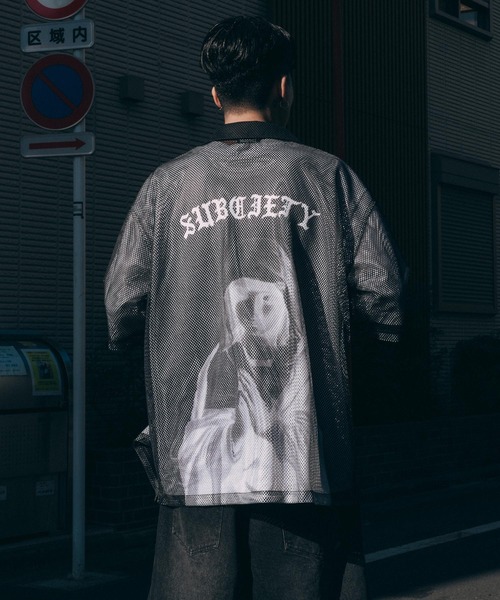 Subciety（サブサエティ）の「Hexagonal mesh shirt（シャツ/ブラウス・メンズ・ブラック/ブルー/ホワイト・MEDIUM/SMALL/X-LARGE/LARGE）」の16枚目の写真