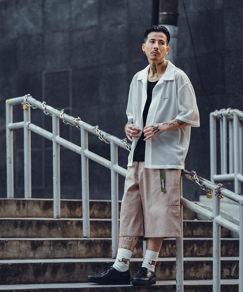Subciety（サブサエティ）の「Hexagonal mesh shirt（シャツ/ブラウス・メンズ・ブラック/ブルー/ホワイト・MEDIUM/SMALL/X-LARGE/LARGE）」の17枚目の写真