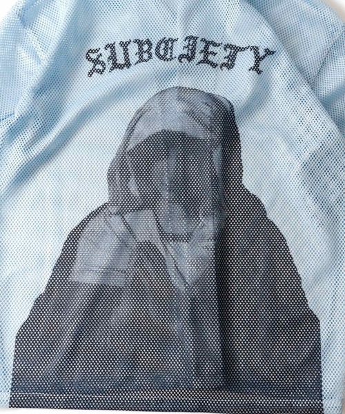 Subciety（サブサエティ）の「Hexagonal mesh shirt（シャツ/ブラウス・メンズ・ブラック/ブルー/ホワイト・MEDIUM/SMALL/X-LARGE/LARGE）」の6枚目の写真