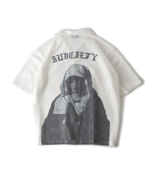 Subciety（サブサエティ）の「Hexagonal mesh shirt（シャツ/ブラウス・メンズ・ブラック/ブルー/ホワイト・MEDIUM/SMALL/X-LARGE/LARGE）」の14枚目の写真