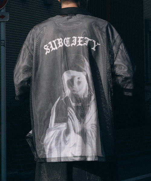 Subciety（サブサエティ）の「Hexagonal mesh shirt（シャツ/ブラウス・メンズ・ブラック/ブルー/ホワイト・MEDIUM/SMALL/X-LARGE/LARGE）」の20枚目の写真