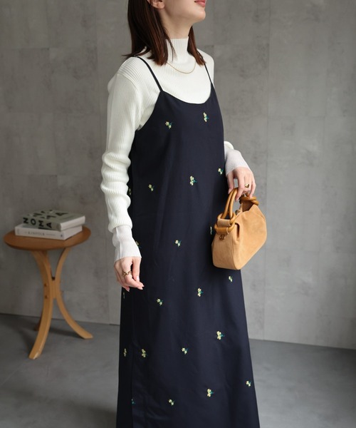 セール】フラワー刺繍 キャミワンピース/flower（ワンピース