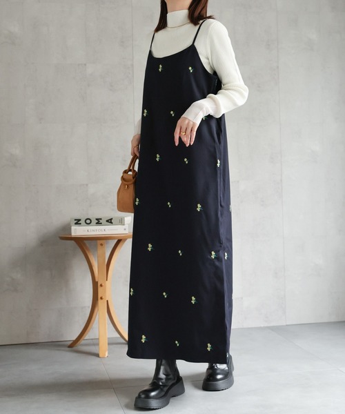 セール】フラワー刺繍 キャミワンピース/flower（ワンピース