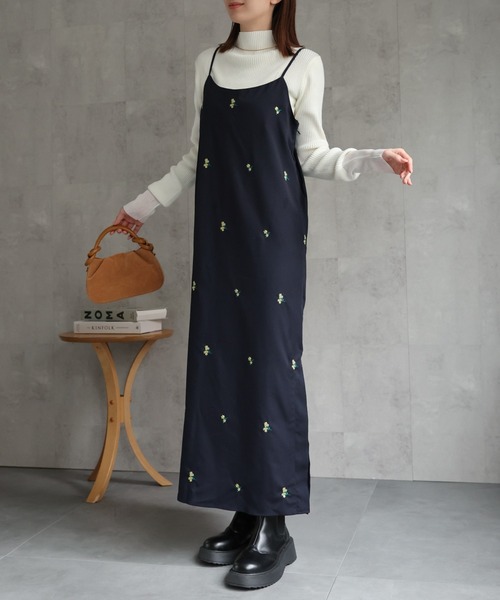 セール】フラワー刺繍 キャミワンピース/flower（ワンピース