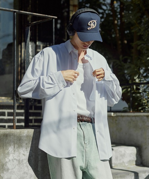 Bleme（ブレム）の「リラクシー スラッシュポケット レギュラーカラーシャツ（シャツ/ブラウス・メンズ・ホワイト/ブルー/ストライプ・M/S/XL/L）」の8枚目の写真