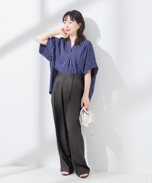 journal standard L'essage(ジャーナルスタンダードレサージュ)の「アイアスタックパンツ(スラックス・レディース・チャコールグレー/ベージュ・36/38)」の3枚目の写真