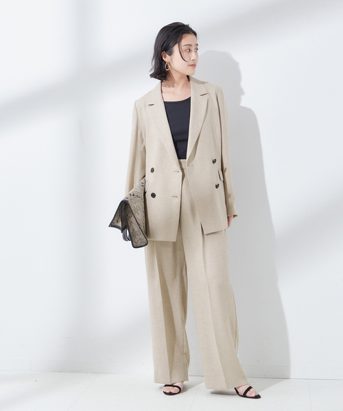journal standard L'essage(ジャーナルスタンダードレサージュ)の「アイアスタックパンツ(スラックス・レディース・チャコールグレー/ベージュ・36/38)」の7枚目の写真