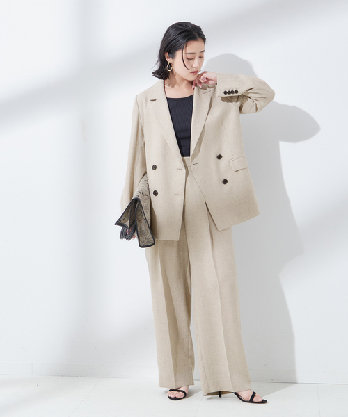 journal standard L'essage(ジャーナルスタンダードレサージュ)の「アイアスタックパンツ(スラックス・レディース・チャコールグレー/ベージュ・36/38)」の8枚目の写真