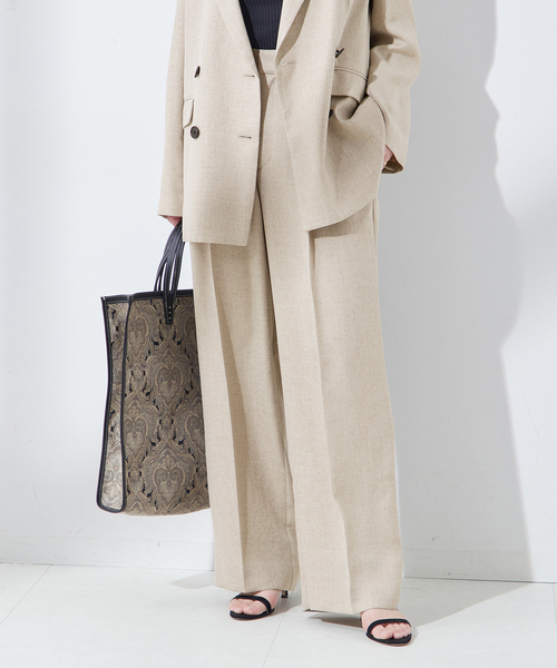 journal standard L'essage(ジャーナルスタンダードレサージュ)の「アイアスタックパンツ(スラックス・レディース・チャコールグレー/ベージュ・36/38)」の10枚目の写真