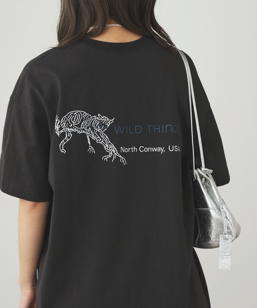 WILD THINGS（ワイルドシングス）の「WILD THINGS/ワイルドシングス ARCHIVE TEE "WILD CAT" Tシャツ（Tシャツ/カットソー・メンズ・ホワイト/チャコール・M/L/XL）」の7枚目の写真