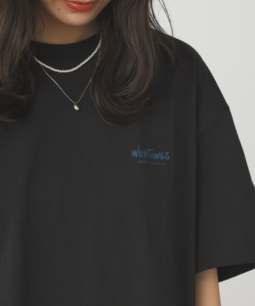 WILD THINGS（ワイルドシングス）の「WILD THINGS/ワイルドシングス ARCHIVE TEE "WILD CAT" Tシャツ（Tシャツ/カットソー・メンズ・ホワイト/チャコール・M/L/XL）」の4枚目の写真