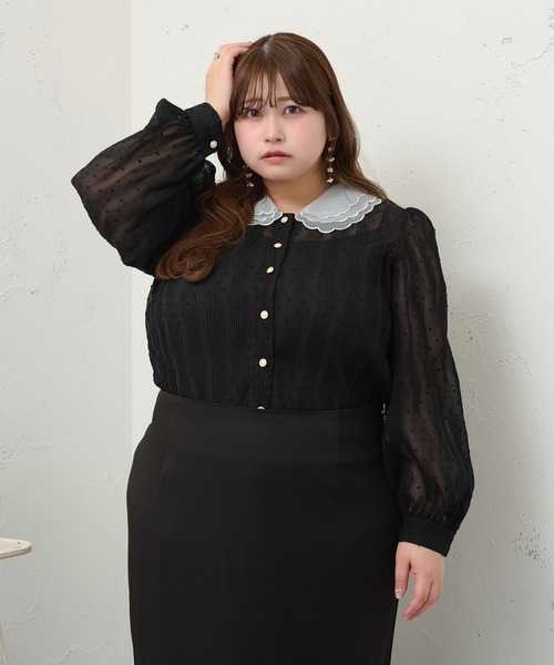 Louiosy(ルオシー)の「【チタンポスト】フラワー風パールティアードロングピアス(ピアス(両耳用)・レディース・ゴールド・FREE)」の8枚目の写真