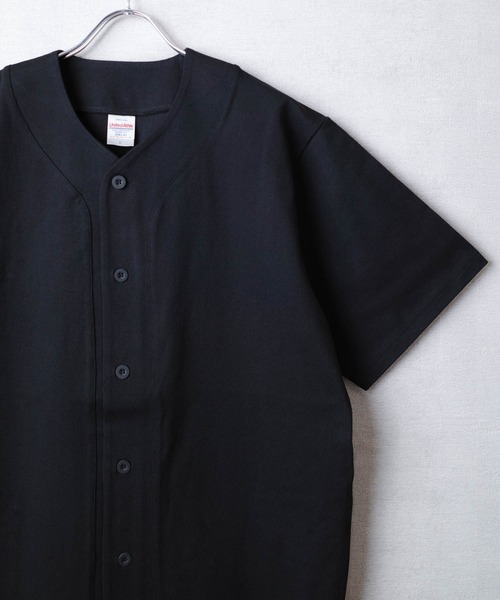 United Athle（ユナイテッドアスレ）の「【CBT1】【United Athle】8.5オンス コットン ジャージー ベースボールシャツ 4982（シャツ/ブラウス・メンズ・アッシュグレー/ブラック・X-LARGE/LARGE/MEDIUM）」の4枚目の写真