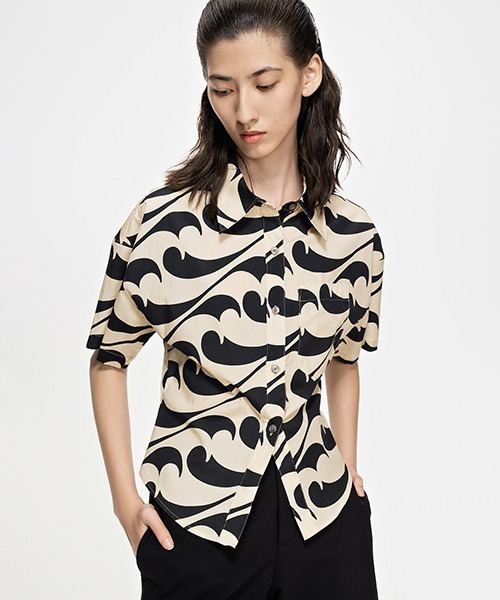 タグ付き 伊勢丹購入ブラウス シャツ ミナペルホネン forest wave ミナ