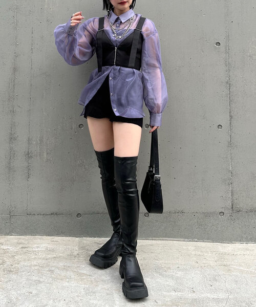 Mavie..7】setビスチェ+シアーシャツ（シャツ/ブラウス）｜Mavie