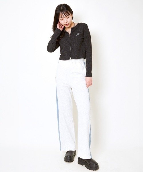 GORGE(ゴージ)の「《ピグメント加工×コンパクト丈》レディース 刺しゅうジップカーディガン 羽織り 春秋(カーディガン/ボレロ・レディース・カーキ/ブラック/ネイビー・F)」の13枚目の写真