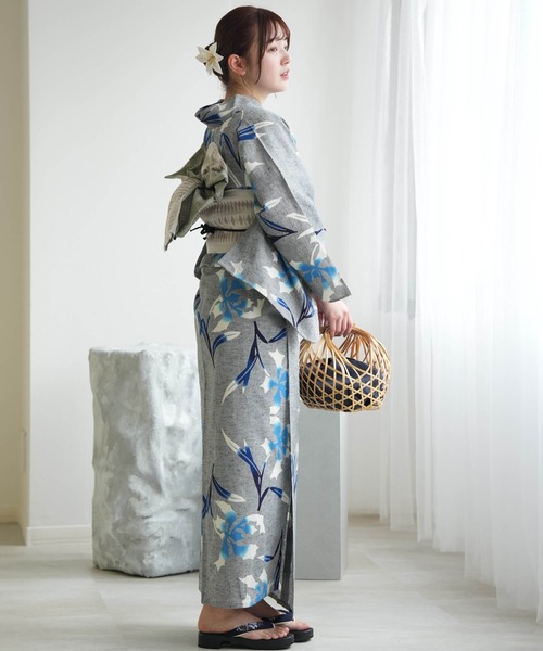 RM434 注染 浴衣 まとめて3枚　綺麗　美品　着用可 手染め注染浴衣3点セット utatane×注染工房 赤坂紬 上品グレーに滲み