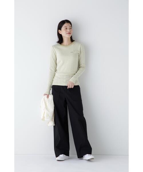 human woman(ヒューマンウーマン)の「【3サイズ展開】◆コードストレッチベイカーセミワイドパンツ(その他パンツ・レディース・ダークインディゴブルー/ネイビー/イエロー系その他4・LARGE/MEDIUM/SMALL/X-SMALL)」の7枚目の写真
