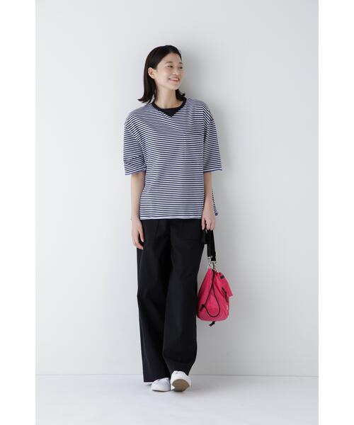 human woman(ヒューマンウーマン)の「【3サイズ展開】◆コードストレッチベイカーセミワイドパンツ(その他パンツ・レディース・ダークインディゴブルー/ネイビー/イエロー系その他4・LARGE/MEDIUM/SMALL/X-SMALL)」の8枚目の写真