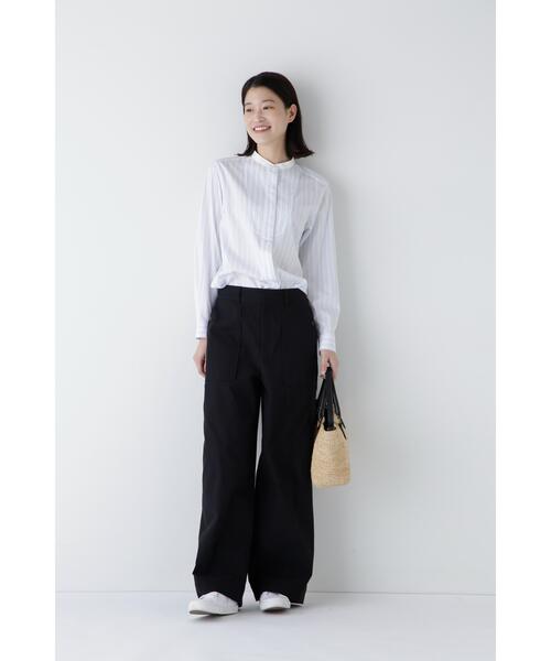 human woman(ヒューマンウーマン)の「【3サイズ展開】◆コードストレッチベイカーセミワイドパンツ(その他パンツ・レディース・ダークインディゴブルー/ネイビー/イエロー系その他4・LARGE/MEDIUM/SMALL/X-SMALL)」の9枚目の写真