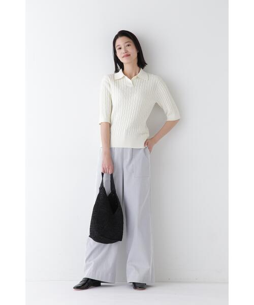 human woman(ヒューマンウーマン)の「【3サイズ展開】◆コードストレッチベイカーセミワイドパンツ(その他パンツ・レディース・ダークインディゴブルー/ネイビー/イエロー系その他4・LARGE/MEDIUM/SMALL/X-SMALL)」の20枚目の写真