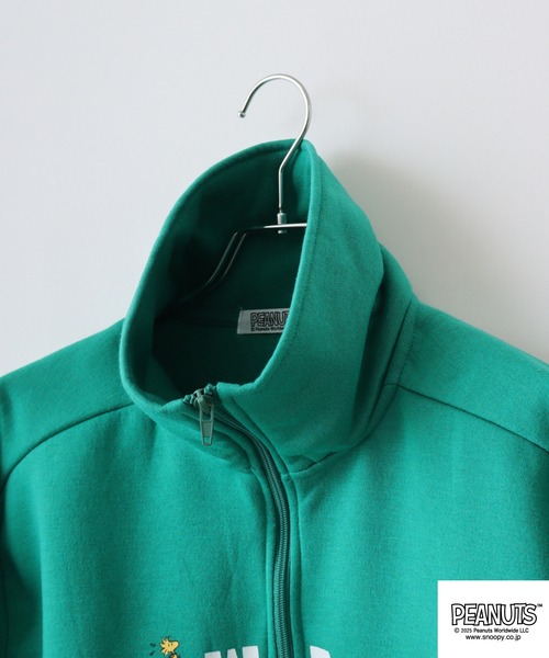 PEANUTS（ピーナッツ）の「PEANUTS裏起毛ハーフジップトレーナー（スウェット・メンズ・グリーン/ネイビー/杢グレー/オフホワイト/グレイッシュベージュ/ブラック・M/L/LL）」の18枚目の写真