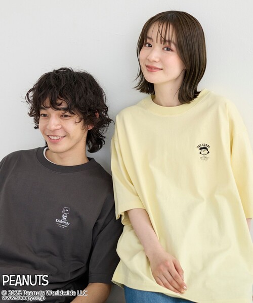 PEANUTS（ピーナッツ）の「PEANUTS(ピーナッツ)×coen ワンポイント刺繍Tシャツ（Tシャツ/カットソー・メンズ・グレー/ダークグレー/マスタード・M/L/XL）」の4枚目の写真