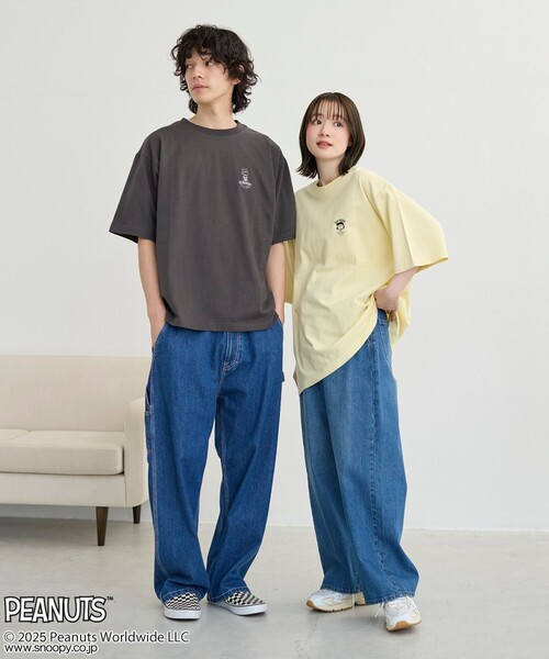 PEANUTS（ピーナッツ）の「PEANUTS(ピーナッツ)×coen ワンポイント刺繍Tシャツ（Tシャツ/カットソー・メンズ・グレー/ダークグレー/マスタード・M/L/XL）」の7枚目の写真