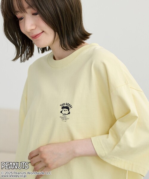 PEANUTS（ピーナッツ）の「PEANUTS(ピーナッツ)×coen ワンポイント刺繍Tシャツ（Tシャツ/カットソー・メンズ・グレー/ダークグレー/マスタード・M/L/XL）」の14枚目の写真