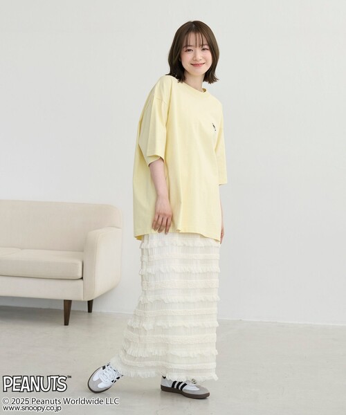 PEANUTS（ピーナッツ）の「PEANUTS(ピーナッツ)×coen ワンポイント刺繍Tシャツ（Tシャツ/カットソー・メンズ・グレー/ダークグレー/マスタード・M/L/XL）」の15枚目の写真