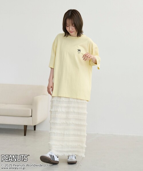 PEANUTS（ピーナッツ）の「PEANUTS(ピーナッツ)×coen ワンポイント刺繍Tシャツ（Tシャツ/カットソー・メンズ・グレー/ダークグレー/マスタード・M/L/XL）」の17枚目の写真