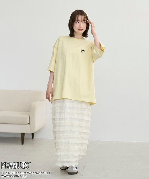 PEANUTS（ピーナッツ）の「PEANUTS(ピーナッツ)×coen ワンポイント刺繍Tシャツ（Tシャツ/カットソー・メンズ・グレー/ダークグレー/マスタード・M/L/XL）」の19枚目の写真