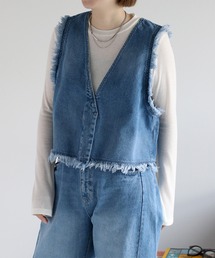 cepo | 〈セットアップ対応〉デニムフリンジベスト(ベスト)