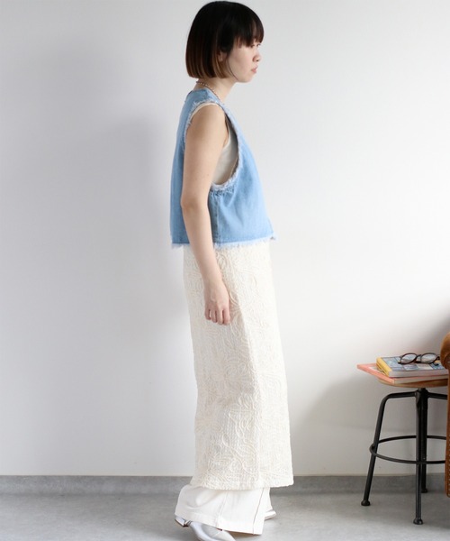 cepo（セポ）の「〈セットアップ対応〉デニムフリンジベスト（ベスト・レディース・ブルー系2/ブルー系3・M）」の17枚目の写真