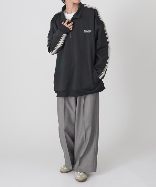 THRASHER（スラッシャー）の「【THRASHER】トラックデザイン サイドライン ハーフジッププルオーバー 017330（その他トップス・メンズ・ホワイト/ブラック/ベージュ・LL/L/M）」の8枚目の写真